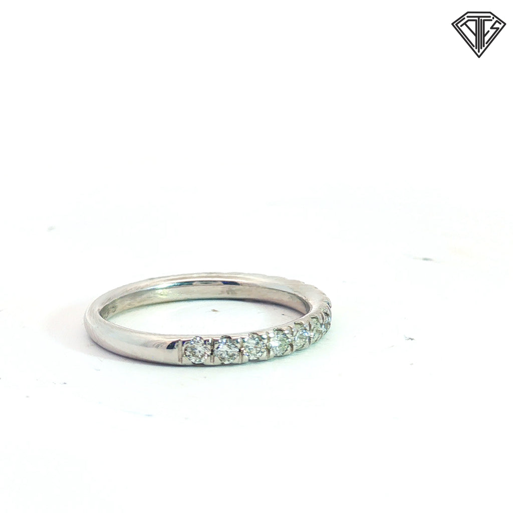 14k White Gold .50ct G VS2 Round Diamond Wedding Ring Size 5.5