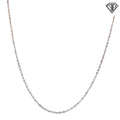 14k White Gold Diamond- Cut Spiga Necklace 1.5 Gram 18"inch