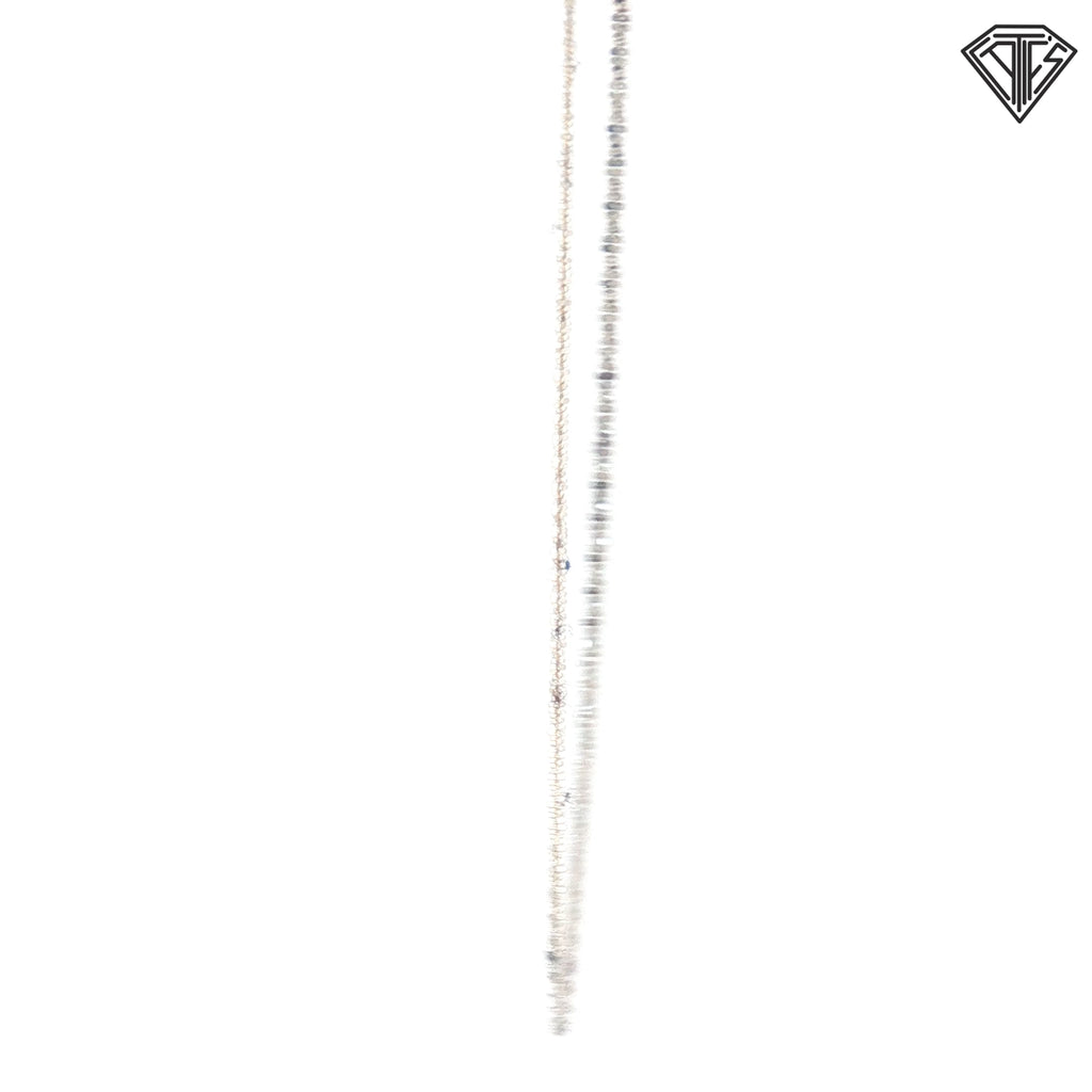 14k White Gold Diamond- Cut Spiga Necklace 1.5 Gram 18"inch