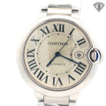 Pre-Owned Ballon Bleu De Cartier / White Dial/ Stainless Steel Case and Band /42mm/ Automatic