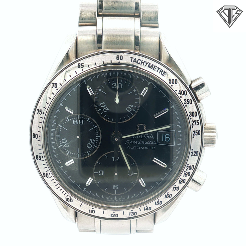 Pre-Owned Omega Speed Master Date /Automatic / 39mm/ Steel Band and Case / Black Dial