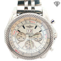 Pre-Owned Breitling Bentley 6.75 with Silver Dial/ Stainless Steel Case/ 49mm/ Chronograph/ Box and Paper