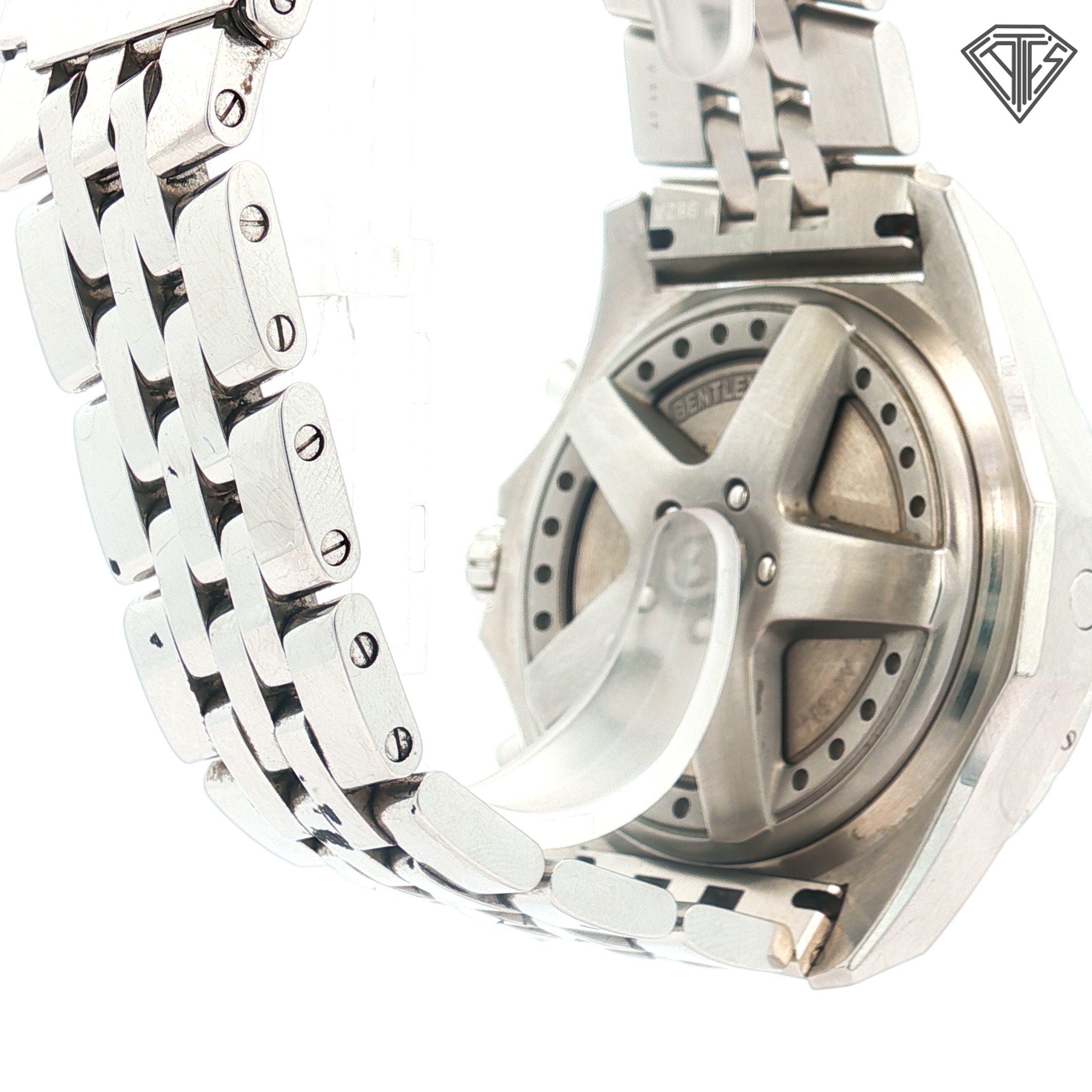 Pre-Owned Breitling Bentley 6.75 with Silver Dial/ Stainless Steel Case/ 49mm/ Chronograph/ Box and Paper