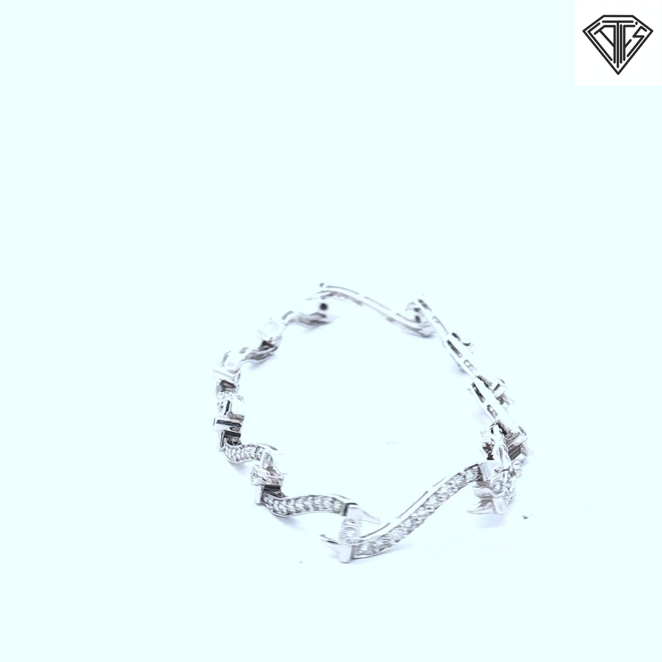 14k White Gold 1.50ct G SI1 Round Diamond Bracelet 8.7 gram 7"inch
