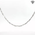 18k White Gold 2.00ct F VS2 Round Diamond Ribbon Design Necklace 16 Gram 18"inch
