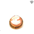 10k Yellow Gold Vintage Cameo Brooch/Pin 1 1/4"x 1"