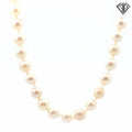 14k White Gold Fresh Water Cultured 7mm  Pearl Choker Necklace 15"inch