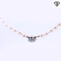 14k White Gold Vintage Graduated Saltwater 6- 9.5 mm Pearl Necklace with Pearl Clasp 16 1/2"inch