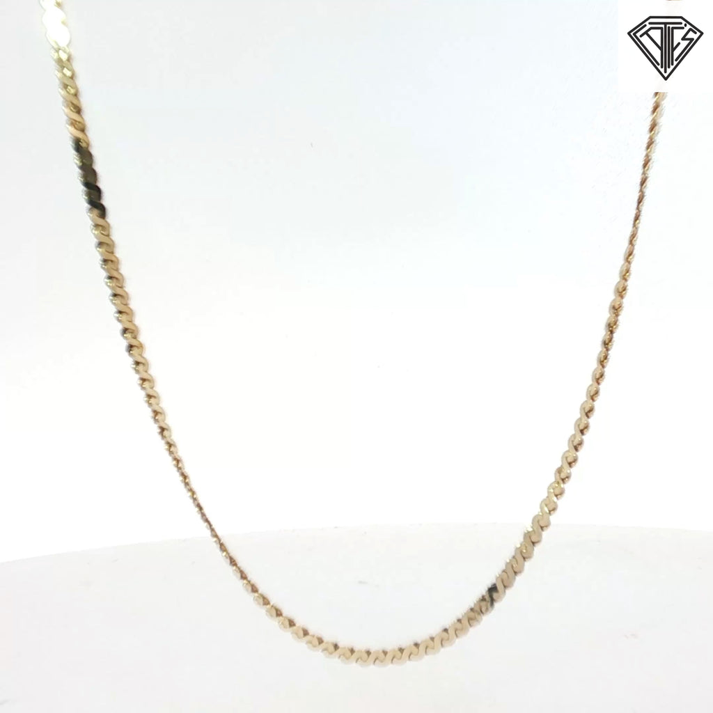 14k Yellow Gold Mariner Link Chocker Necklace 4.2 gram 15"inch