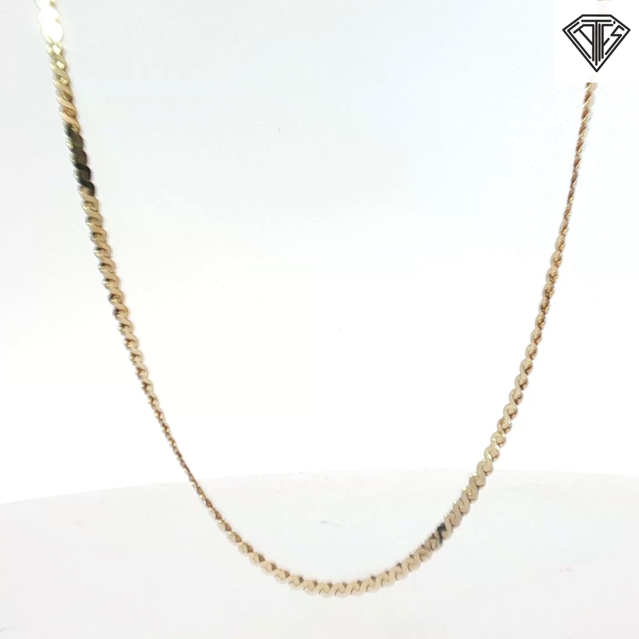 14k Yellow Gold Mariner Link Chocker Necklace 4.2 gram 15"inch