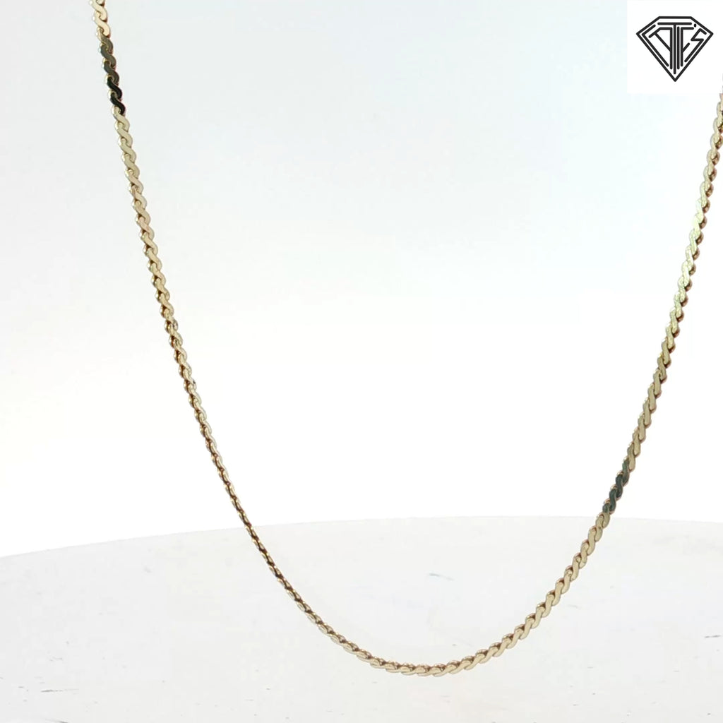 14k Yellow Gold Mariner Link Chocker Necklace 3 gram 15"inch