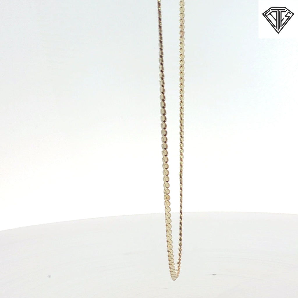 14k Yellow Gold Mariner Link Chocker Necklace 3 gram 15"inch