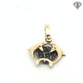 14k Yellow Gold Atocha Coin with (2) Dolphin Pendant (Vintage)