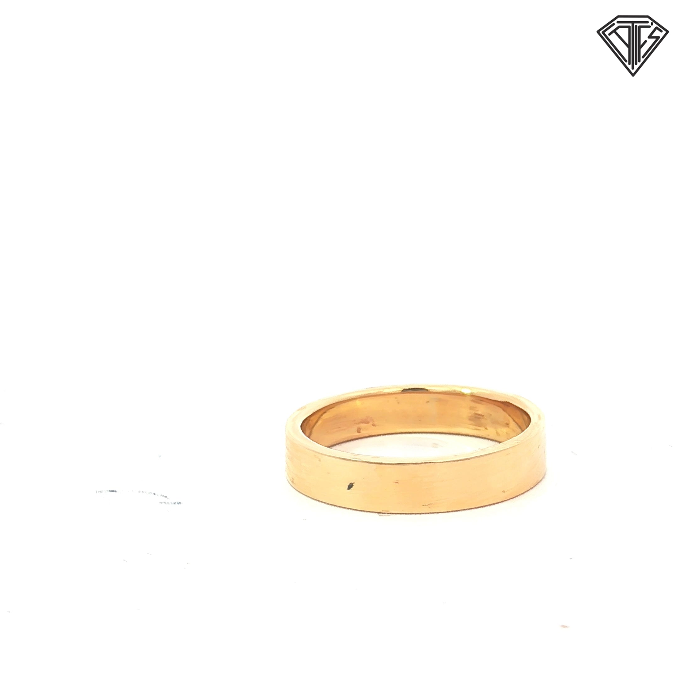 14k Yellow Gold Flat Wedding Band 5.69 gram 5mm Size 9