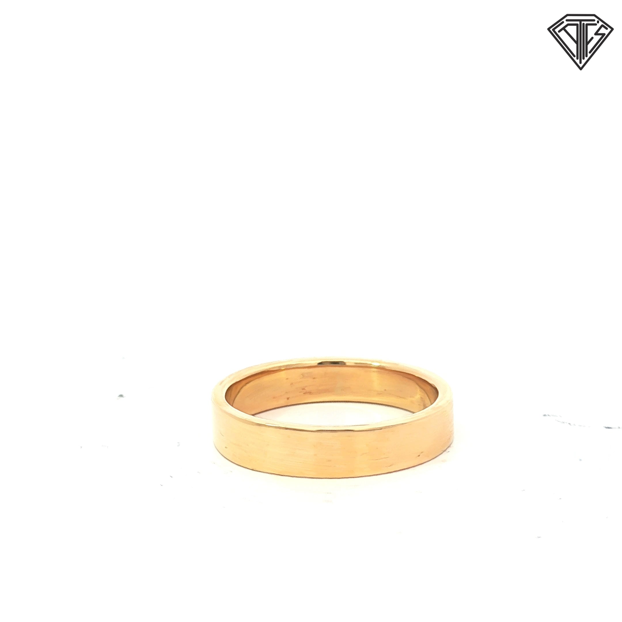14k Yellow Gold Flat Wedding Band 5.69 gram 5mm Size 9
