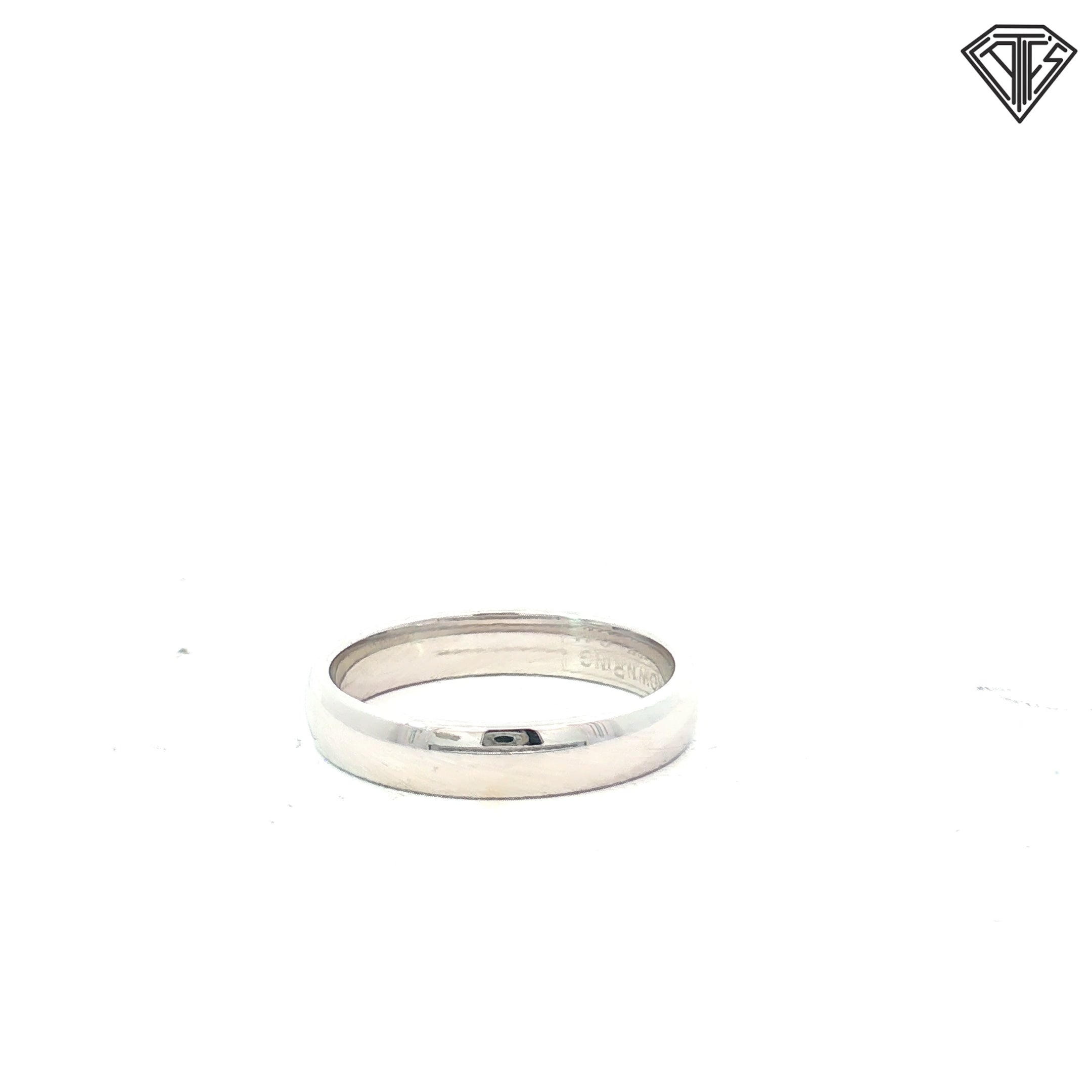 10k White Gold Light Comfort Fit 3.5mm Size 5