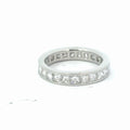 Platinum 3.00ct E/F VS1 Princess Cut Eternity Band Size 6.5