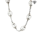 Pre-Loved Ilaria Handmade Peruvian Sterling Silver Rock Crystal Necklace 22"inch