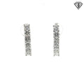 14k White Gold 1.65ct G VS2 Oval Diamond Hoop/ Huggies Earrings