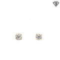 14k Yellow Gold 1.48ct H SI2 Round Diamond Stud Earrings