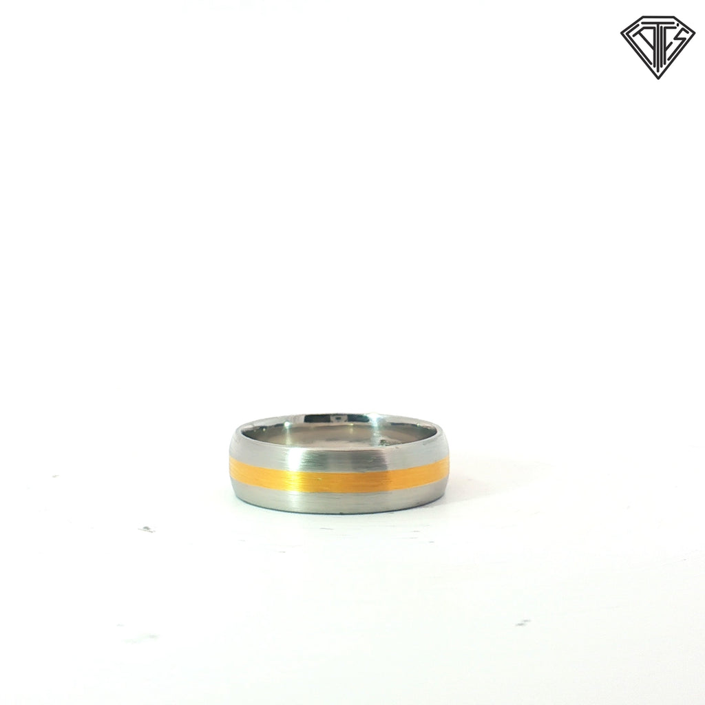 Platinum / 24k Comfort Fit Wedding Ring 6mm 9.2 gram Size 7