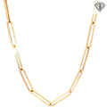 14k Yellow Gold Paper Clip Necklace 6.4 gram 18"inch