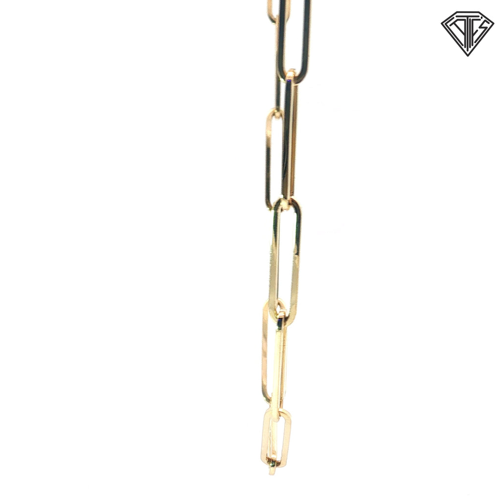 14k Yellow Gold Paper Clip Necklace 6.4 gram 18"inch
