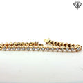 14k Yellow Gold 4.00ct G VS2 Round Diamond Tennis Bracelet 8"inch