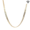 14k Yellow Gold Hollow Diamond Cut Curb Choker Necklace 3.5 gram 15 1/2"