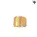 14k Yellow Gold .25ct G VS2 Round Diamond Textured Band D'Oro Style Design By EFFY Size 10