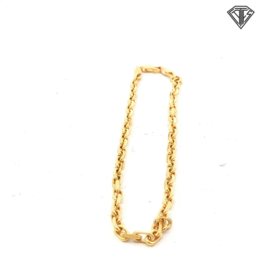 14k Yellow Gold Hermes Bracelet 5.4 gram 8"inch