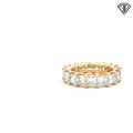 14k Yellow Gold 7.04ct G/H VS2  (18) Princess Cut Eternity Ring Size 6.5