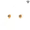 14k Yellow Gold .20ct G SI1 Round Diamond Vintage High Buttercup Baby Stud Earrings