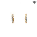 14k Yellow Gold .36ct G VS2 Round Diamond Small Hoop Earrings