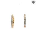 14k Yellow Gold 1.00ct G VS2 Round Diamond Hoop Earrings