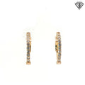 14k Yellow Gold .50ct F VS2 Round Diamond Hoop Earrings