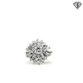 14k White Gold 1.75ct G/H SI1/ VS2 Round and Baguette Cluster Ring Size 6
