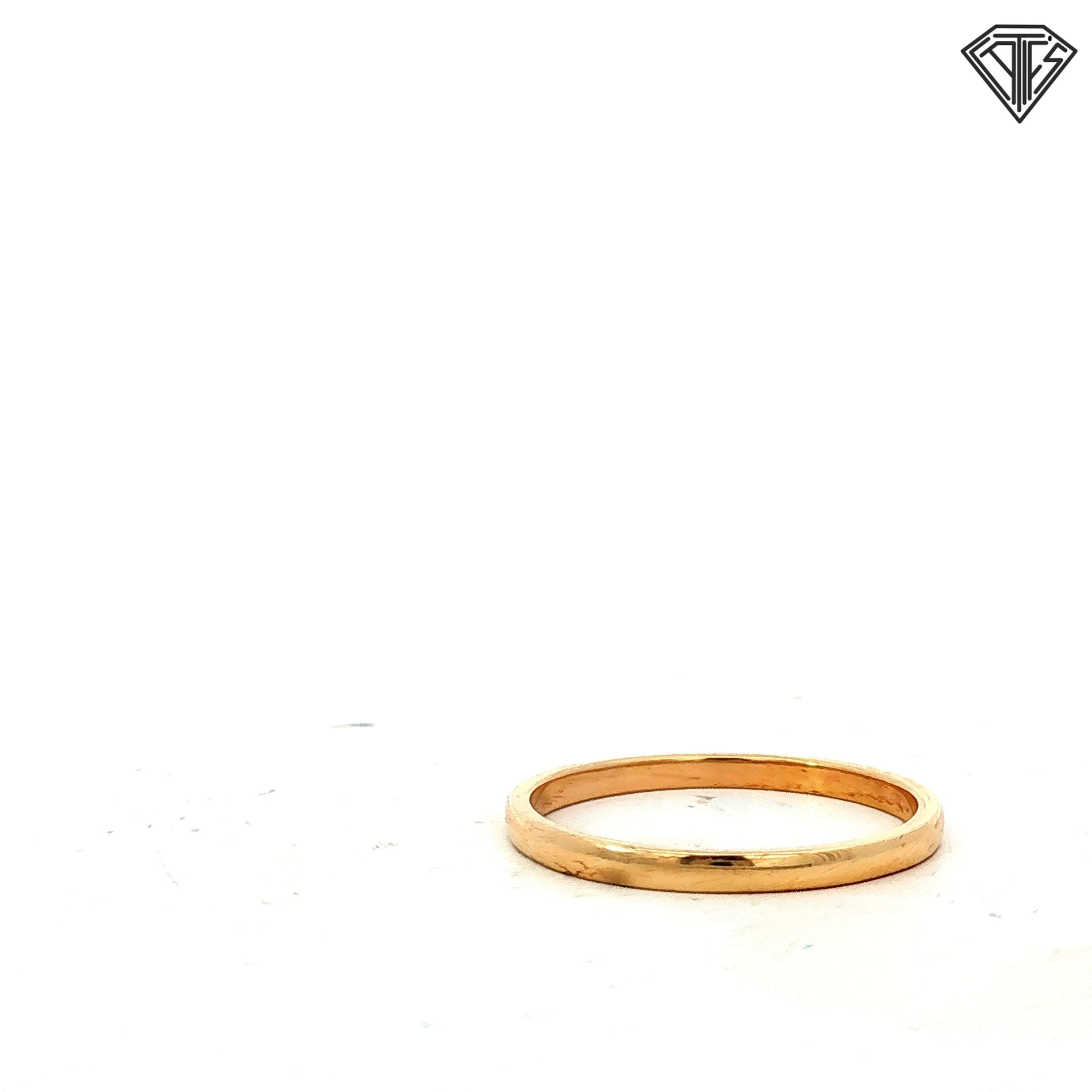 14k Yellow Gold Thin Wedding Band 1.5mm Size 7