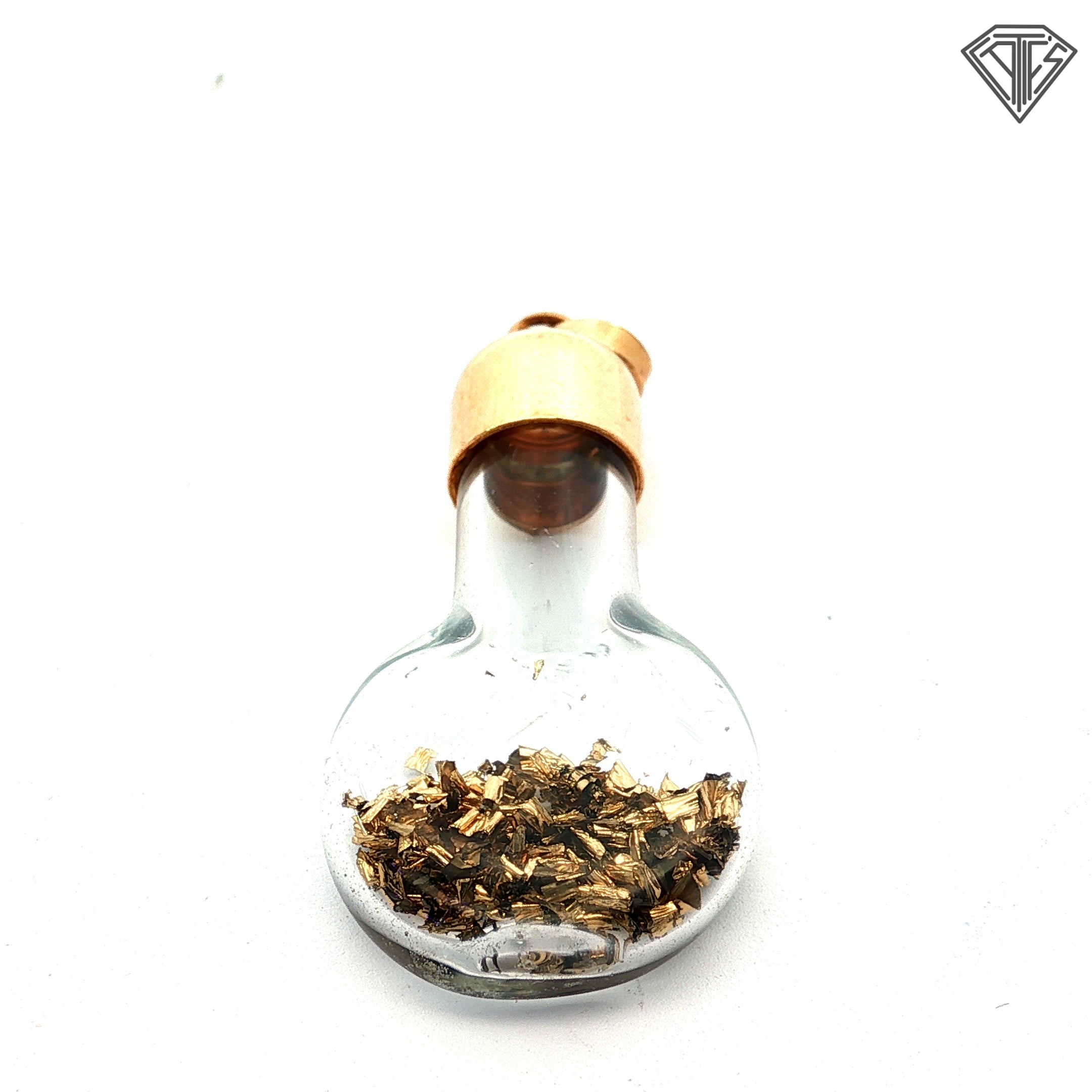 14k Yellow Gold Flake Charm Pendant 1"inch