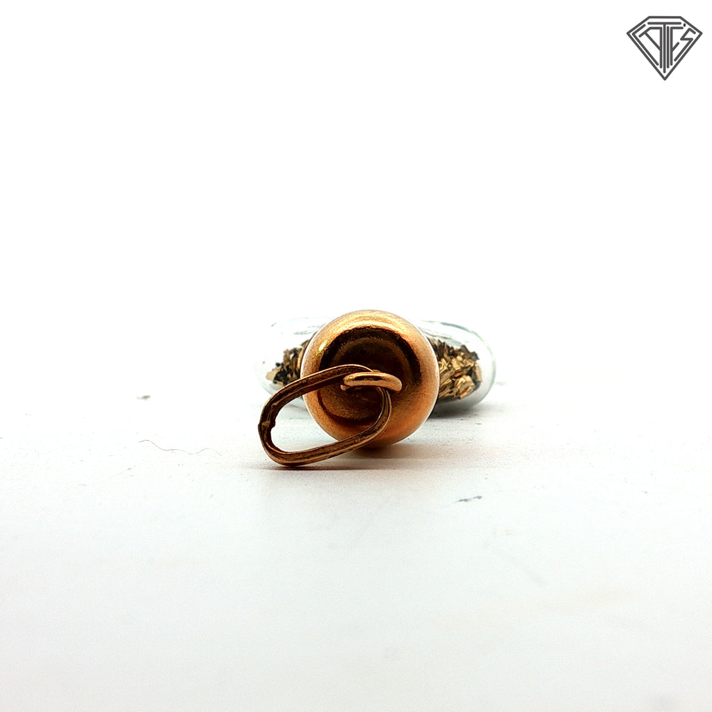 14k Yellow Gold Flake Charm Pendant 1"inch