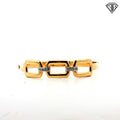 18k Yellow Gold .15ct G SI1 Round Diamond Bangle Bracelet 18.6 gram