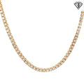 14k Yellow Gold 11.75ct F SI1/ VS2 Round Diamond Tennis Necklace 18"inch