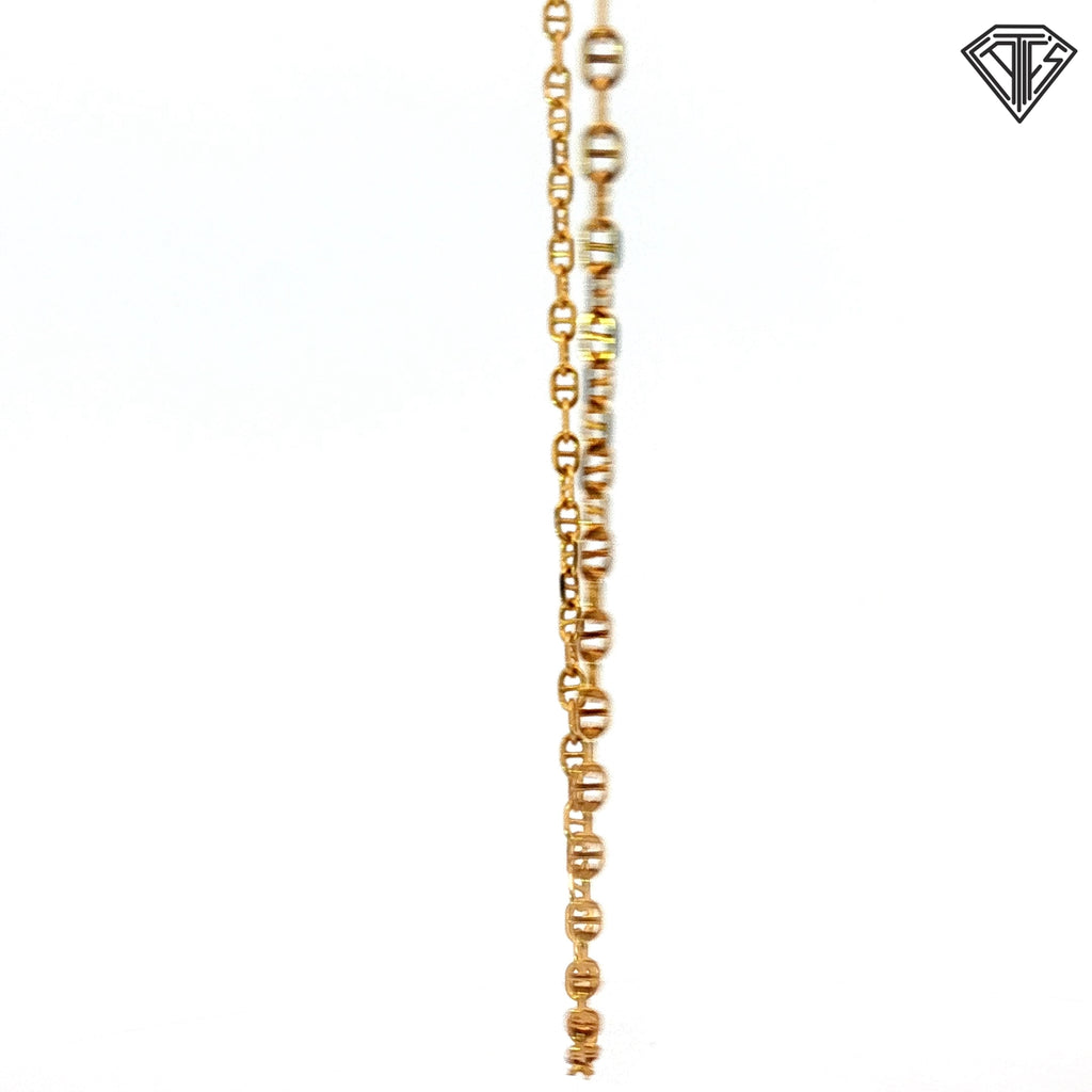 14k Yellow Gold Mariner Link Necklace 3.7 gram 2mm 16"inch