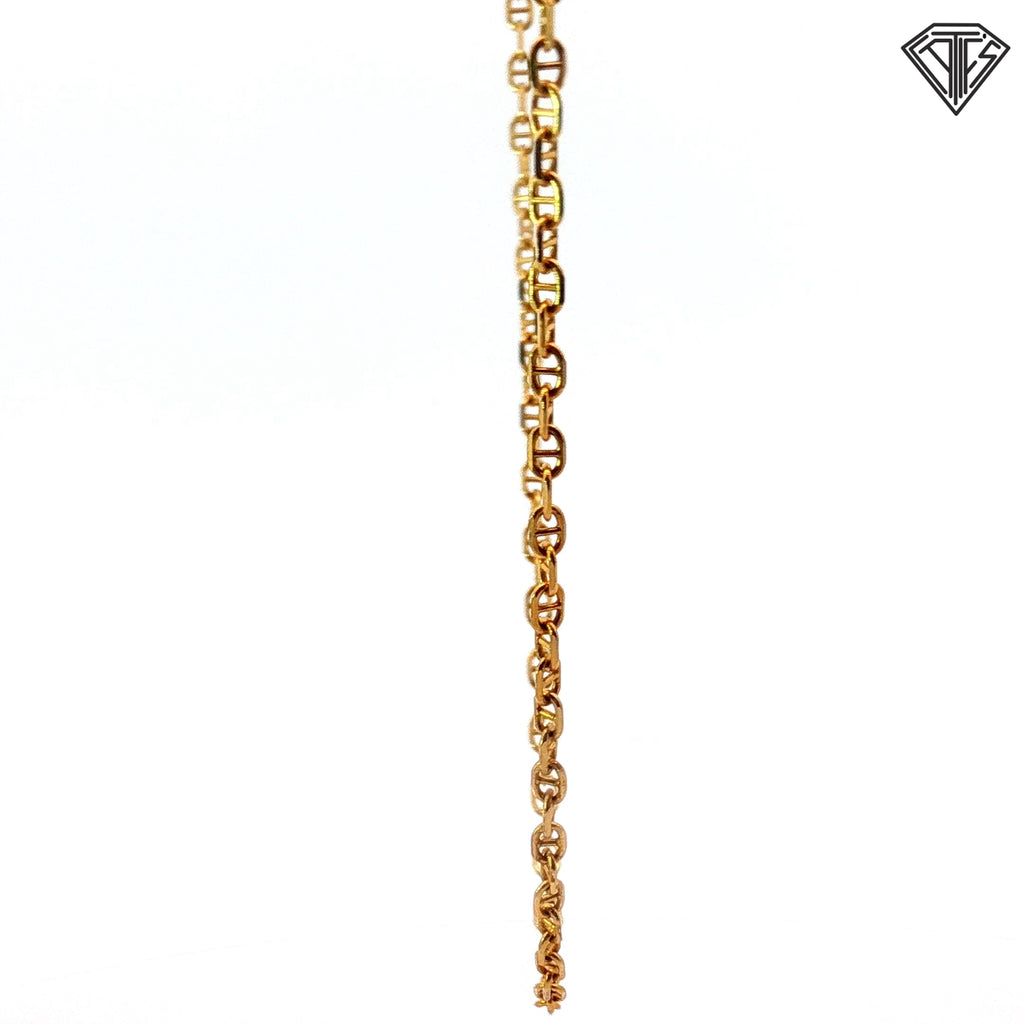 14k Yellow Gold Mariner Link Necklace 3.7 gram 2mm 16"inch