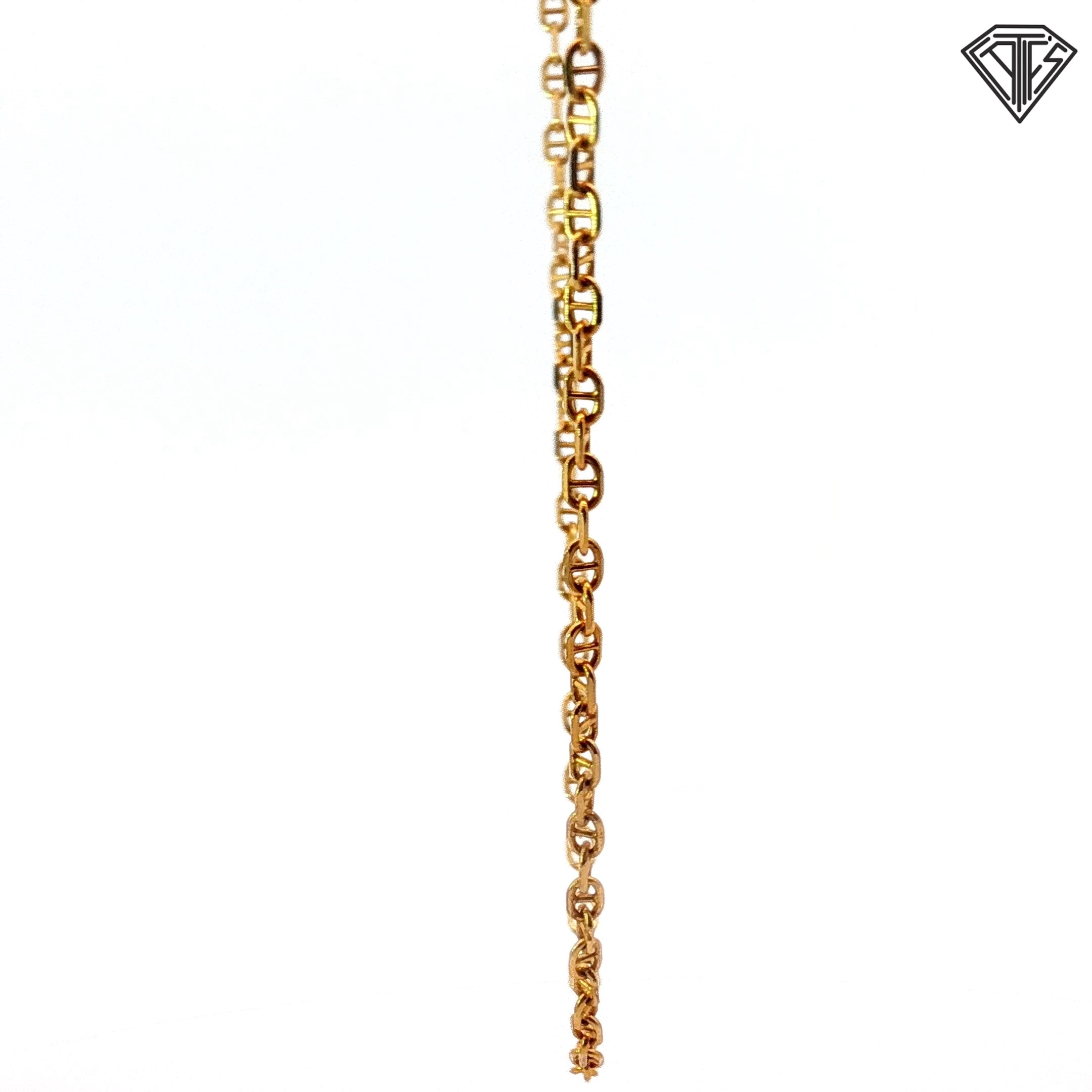 14k Yellow Gold Mariner Link Necklace 3.7 gram 2mm 16"inch