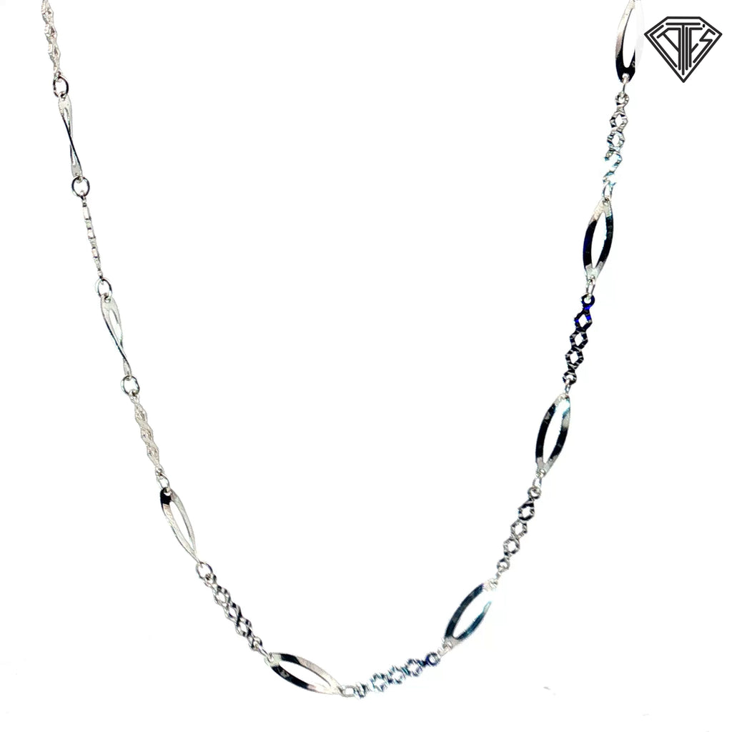 Platinum Fancy Link Necklace 4.1 gram 16"inch