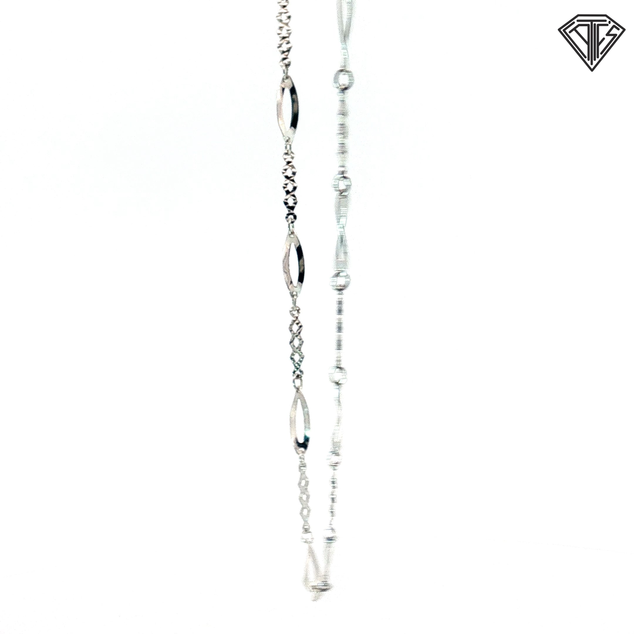 Platinum Fancy Link Necklace 4.1 gram 16"inch