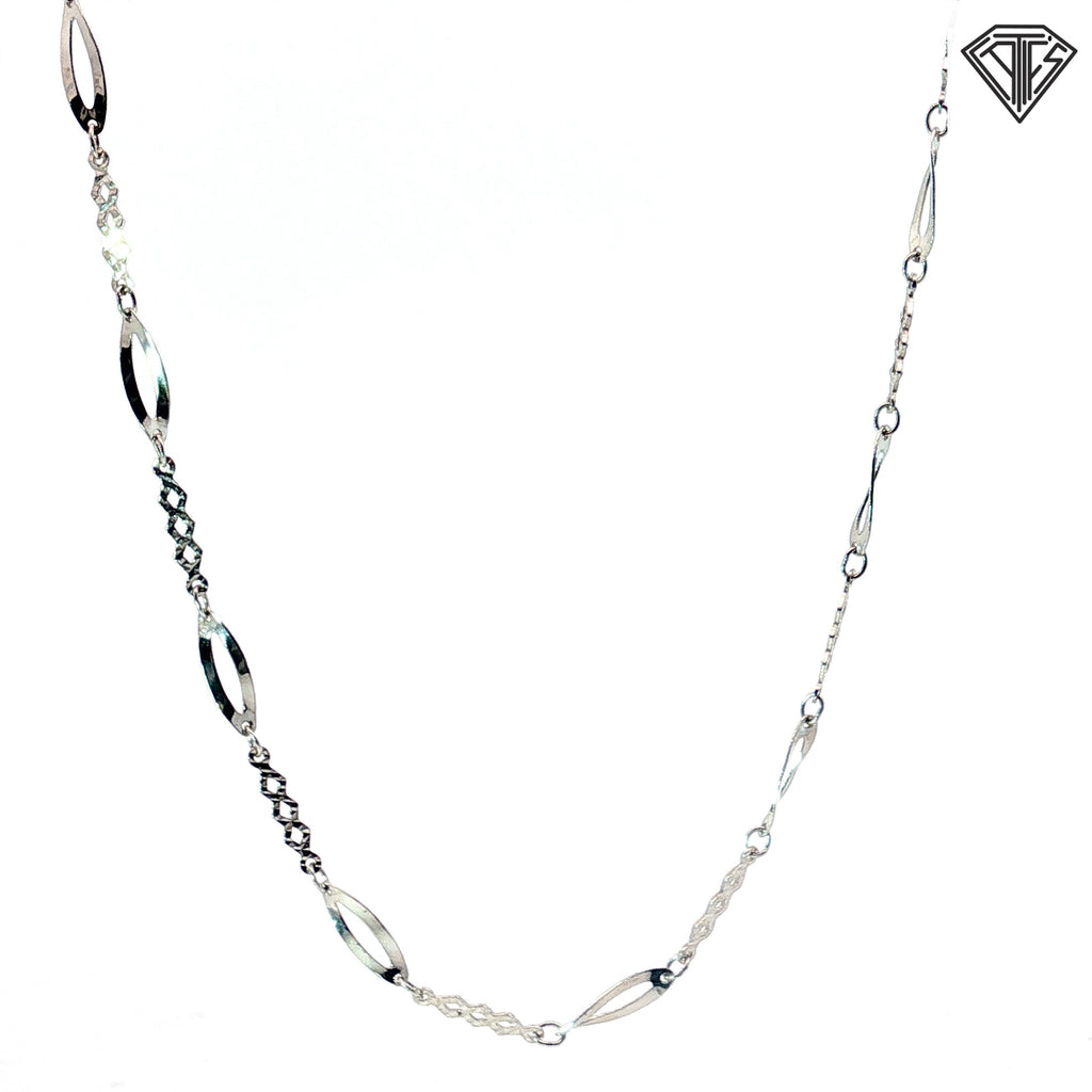 Platinum Fancy Link Necklace 4.1 gram 16"inch