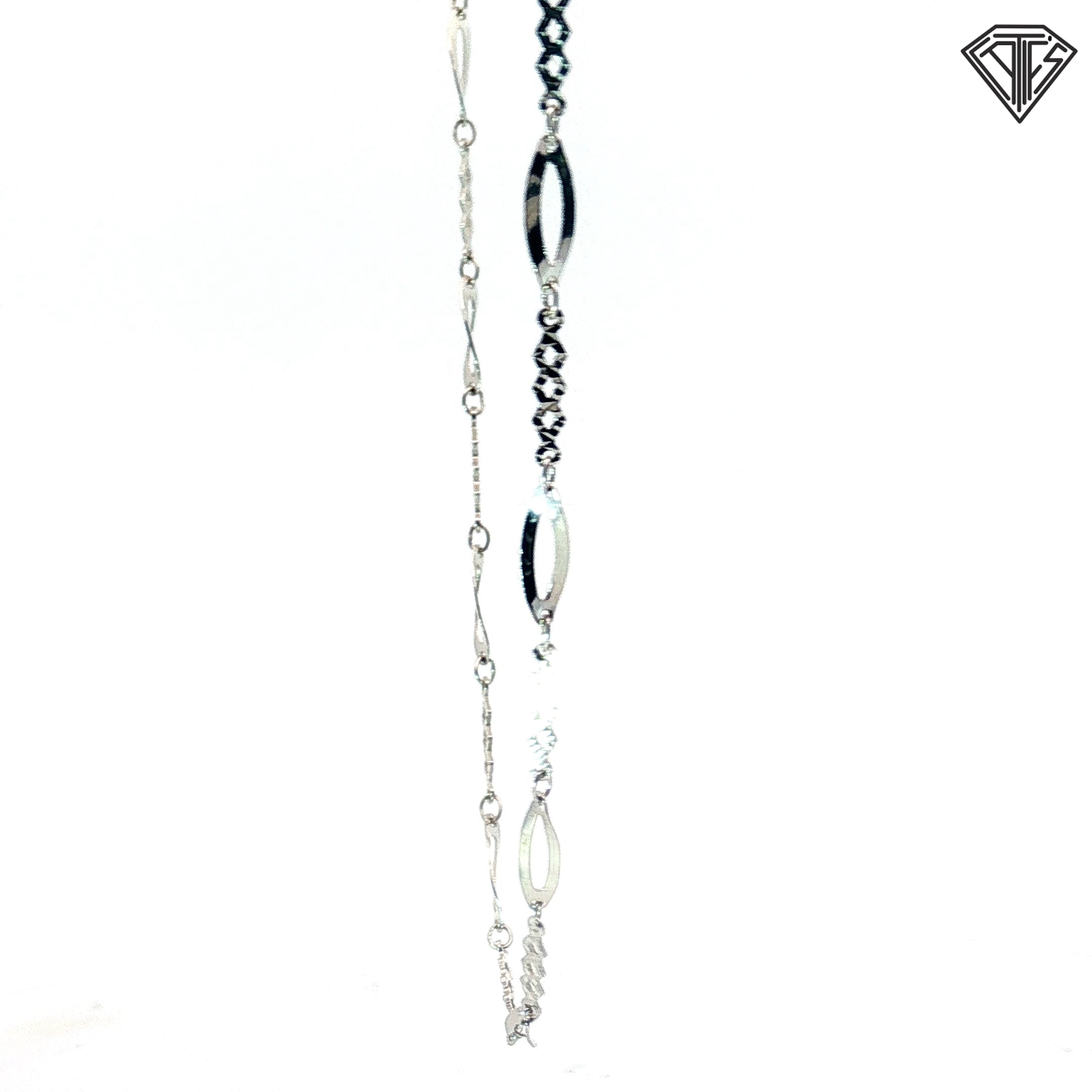 Platinum Fancy Link Necklace 4.1 gram 16"inch