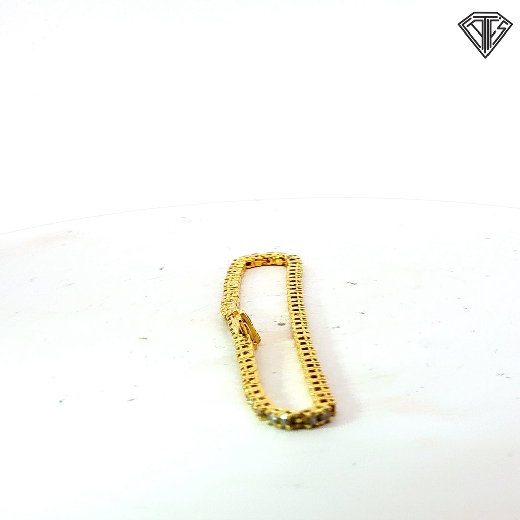 14k Yellow Gold 2.00ct H SI1 Round Diamond Micro Tennis Bracelet